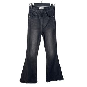 Abercrombie & Fitch Flare Ultra High Rise Jeans Washed Black Size 25/0